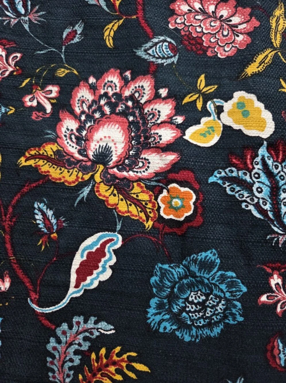 LOFT Jacobean Floral Pencil Skirt Deep‎ Teal/Navy
